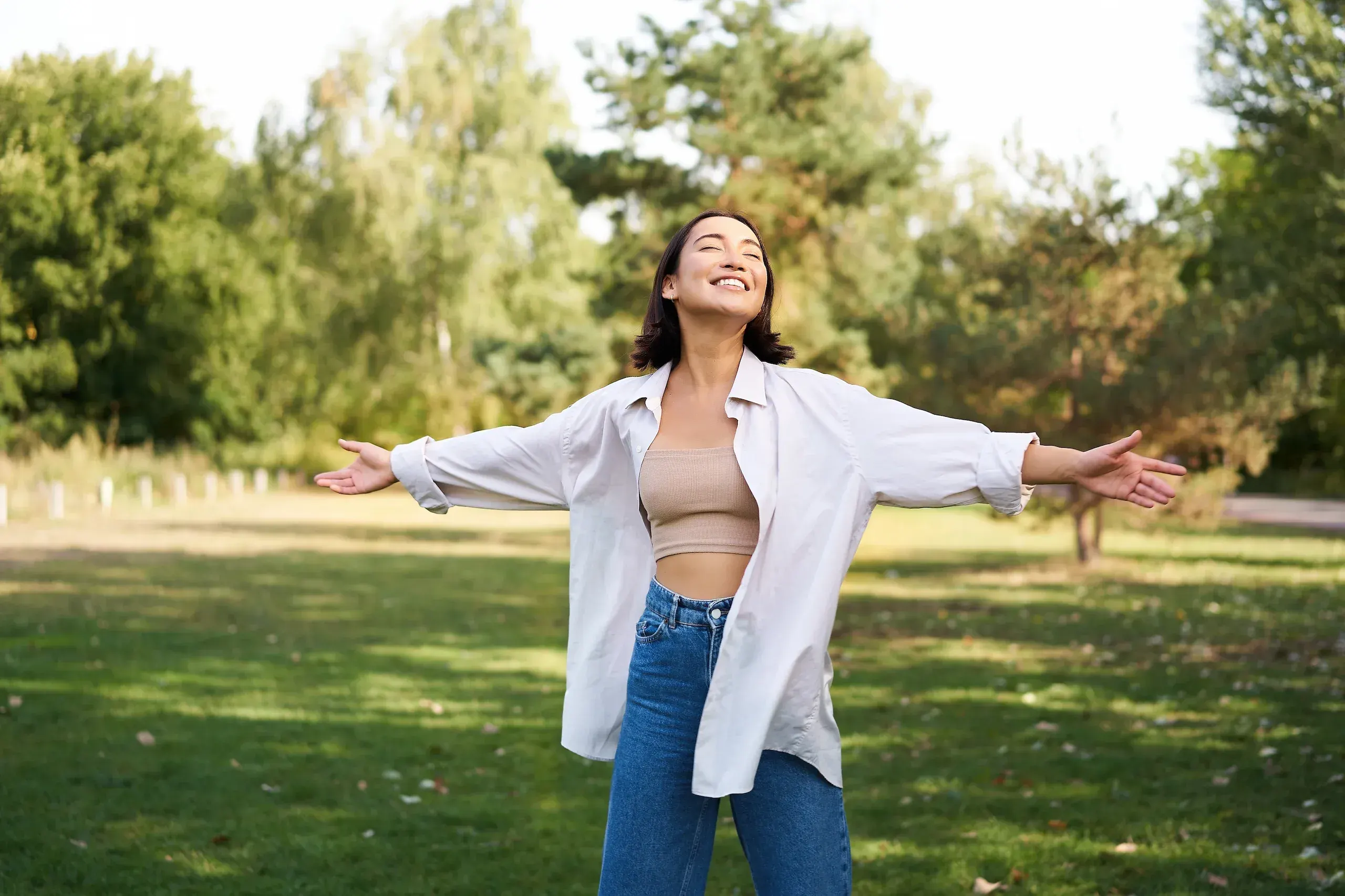 Confident patient portrait after Exion treatments at Mint Aesthetics Indianapolis